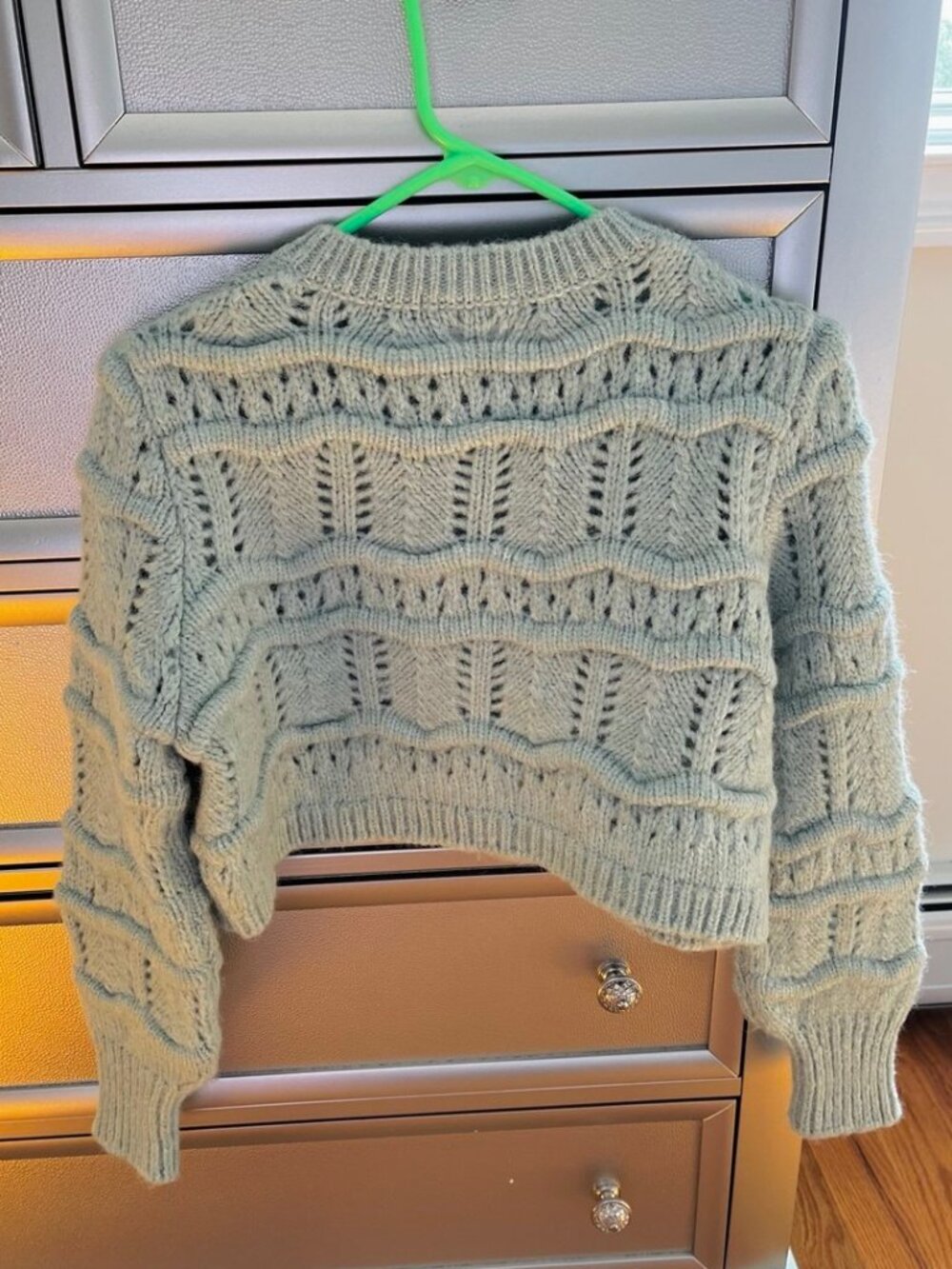 Mango Beautiful Mint Wool Blend Cropped Cardigan - Picture 10 of 12